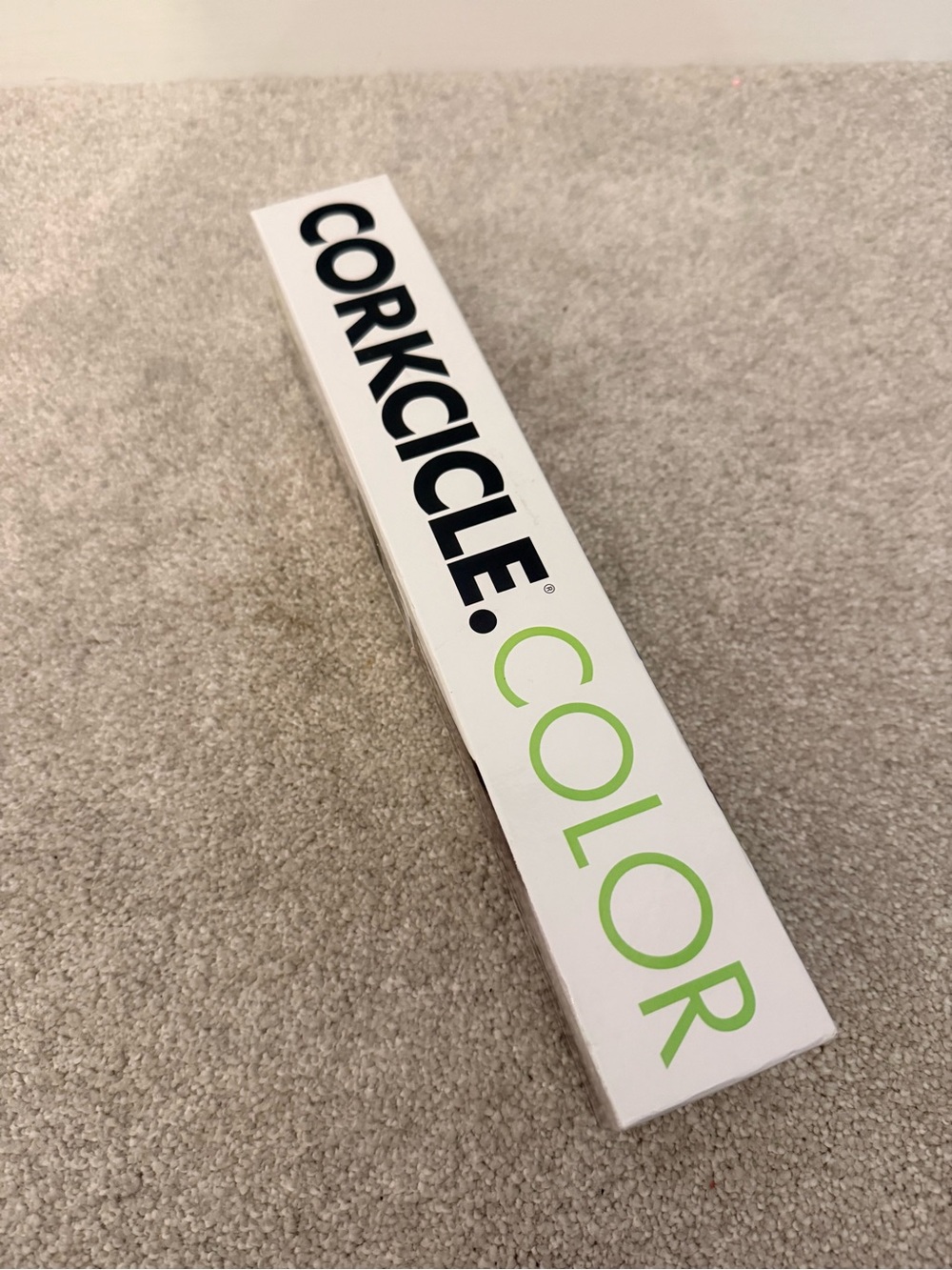 Corkcicle White Box with Lime Green COLOR Branding
